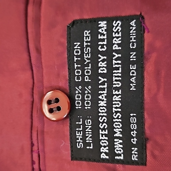 The Men's Store Vintage Cranberry Corduroy Blazer - Picture 10 of 11